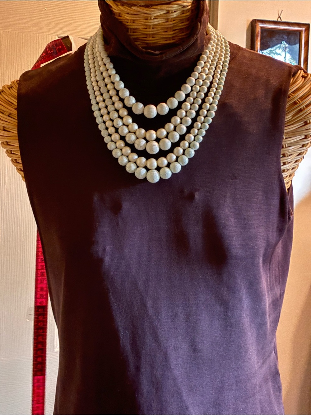 Classic Multi-Strand White Pearl Statement Necklace - Timeless vintage